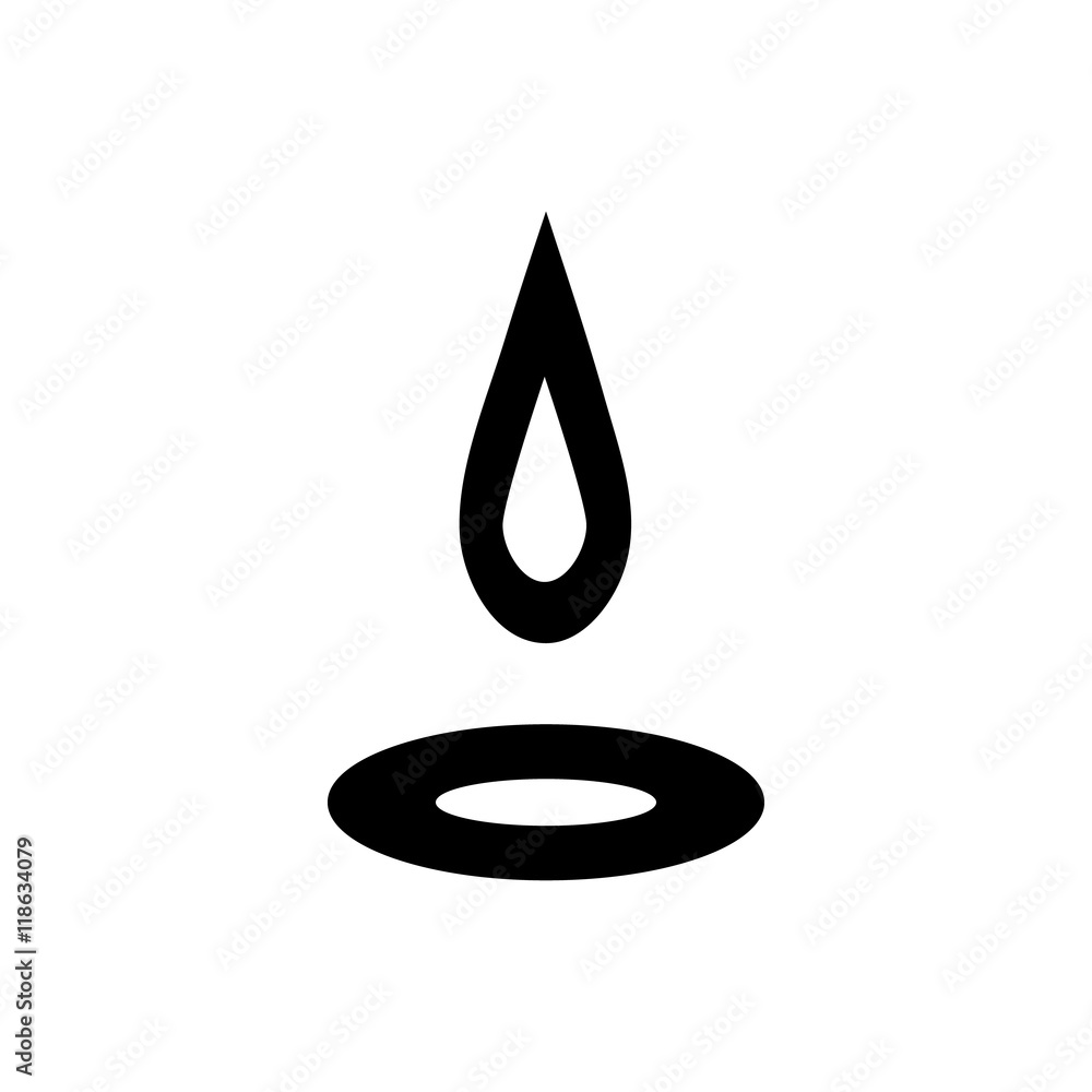 Poster water drop icon in simple style on a white background