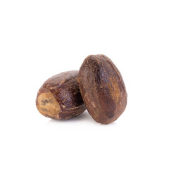 Nutmeg isolated on white background