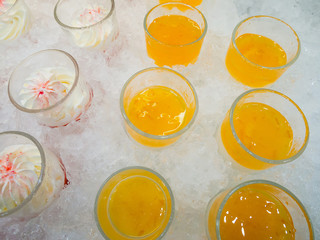 sweet dessert in glass