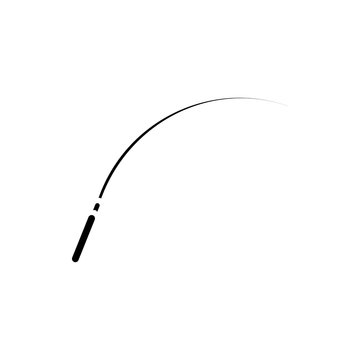 Fishing rod icon in simple style on a white background