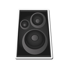 flat design music speaker icon vector illustration