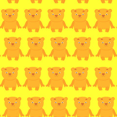 Seamless pattern with teddy bear vector illustration
