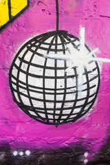 Disco ball graffiti