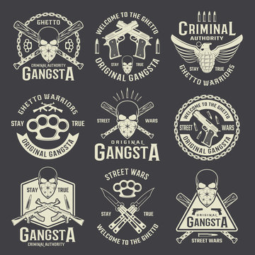 Criminal Authority Monochrome Emblems