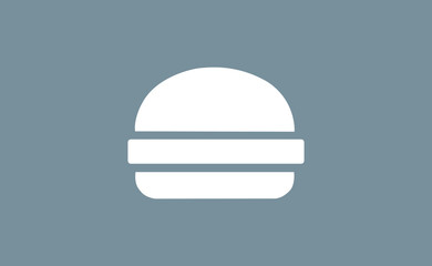 Vector burger symbol icon on flat background