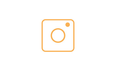 Vector camera line icon on white background