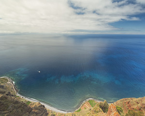 View from Cabo Girao cliff, Madeira island, Portugal