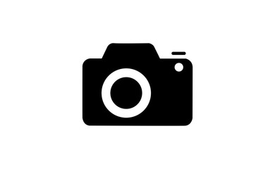 Vector modern camera icon on white background