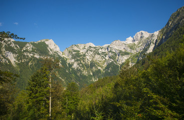 Fototapeta na wymiar Kamnik saddle in Kamnik Savinja alps, Slovenia