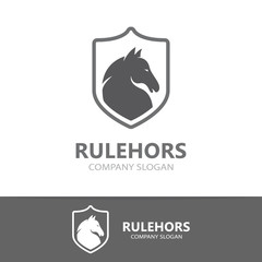 Obraz premium Vector horse logo template