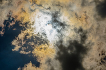 Sunset. Sky and clouds. Beautiful view.