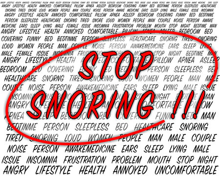 Stop snoring sign