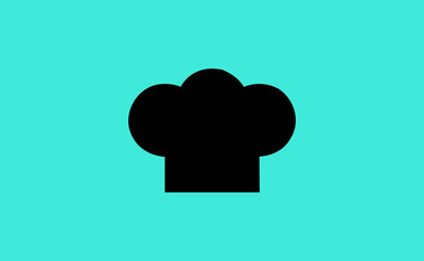 Vector chef cooking hat icon on flat background