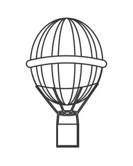 Fototapeta na wymiar flat design hot air balloon icon vector illustration