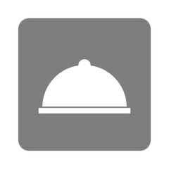 flat design elegant food tray icon vector illustration