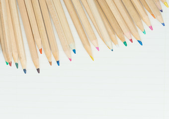 Obraz premium colored pencils on white paper