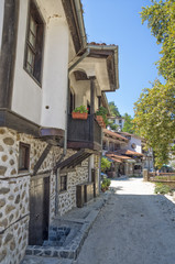 Traditional houses in Melnik, Bulgaria.City of Melnik, a small town in southwest Bulgaria, in Pirin Mountains famous with its traditional architecture and local wine.