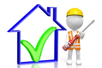 3D house construction concept