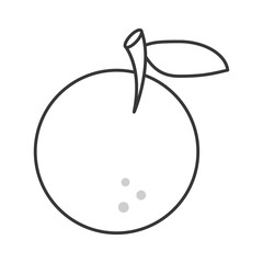 orange organic healthy natural food icon. Flat and Isolated illustration. Vector illustration