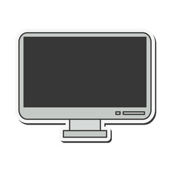 tv gadget television display technology icon. Flat and Isolated design. Vector illustration