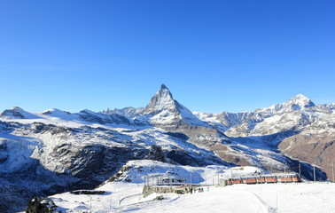 The East Face of the Matterhorn. The Alps, Switzerland.