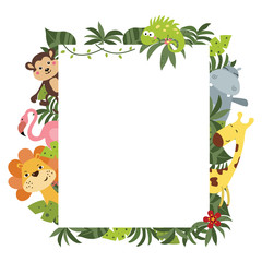 Frame with African animals