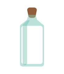 milk jar organic healthy natural food icon. Flat and Isolated illustration. Vector illustration