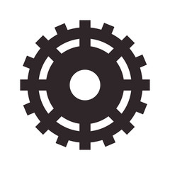 gear cog circle machine part icon. Flat and Isolated design. Vector illustration