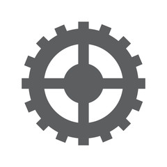 gear cog circle machine part icon. Flat and Isolated design. Vector illustration