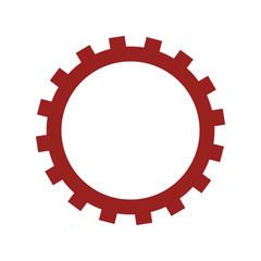 gear cog circle machine part icon. Flat and Isolated design. Vector illustration