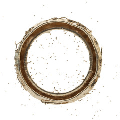 golden splash radial 3d rendering