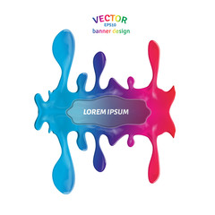 Vector blot.Abstract artistic Background, spots of paint. Banner