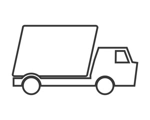 truck transportation delivery shipping icon. Flat and Isolated design. Vector illustration
