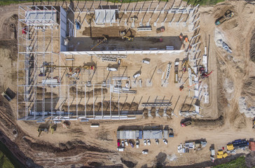 Construction site shot from above. - Powered by Adobe