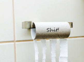 Leere Toilettenpapierrollen