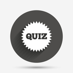 Quiz sign icon. Questions and answers game.