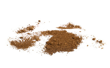 pile dirt isolated on white background, with clipping path