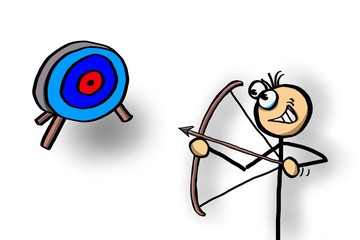 ins Schwarze treffen