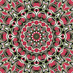Fototapeta na wymiar Seamless pattern east ornament with colorful details background.