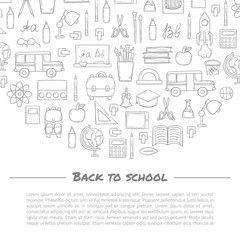 Vector hand drawn back to school background