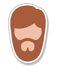 head face man isolated icon vector illustration design