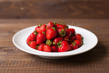 Strawberries on the plate