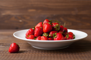 Strawberries on the plate