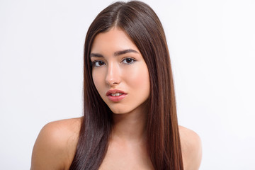 Fototapeta premium Attractive girl flirting with passion