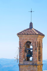 The image of a belfry in San-Marino