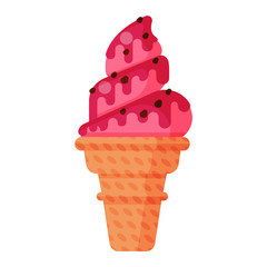 Set of ice cream icon isolated