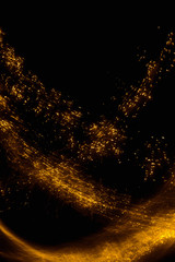 Sternschnuppe Sterne Schweif Weltall Licht strahlen Universum abstrakt Hintergrund gold gelb