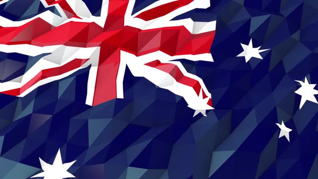 Heard Island and McDonald Islands 3D Wallpaper Animation, National Symbol, Low Polygonal Glossy Origami Style