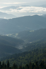Poranek w Beskidach, widok z Gorców © Piotr Szpakowski