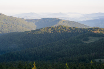 Gorce i Beskid wyspowy, widok z Gorca